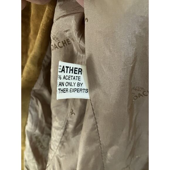Vtg Suede Leather Jacket Structured Open Blazer Tan/Camel women SZ Med JORDACHE - Picture 13 of 13